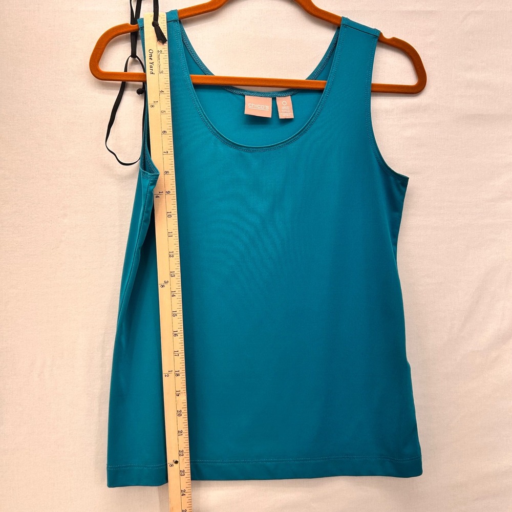 Chicos Tank Top Blue Small Or 0 - Picture 8 of 13